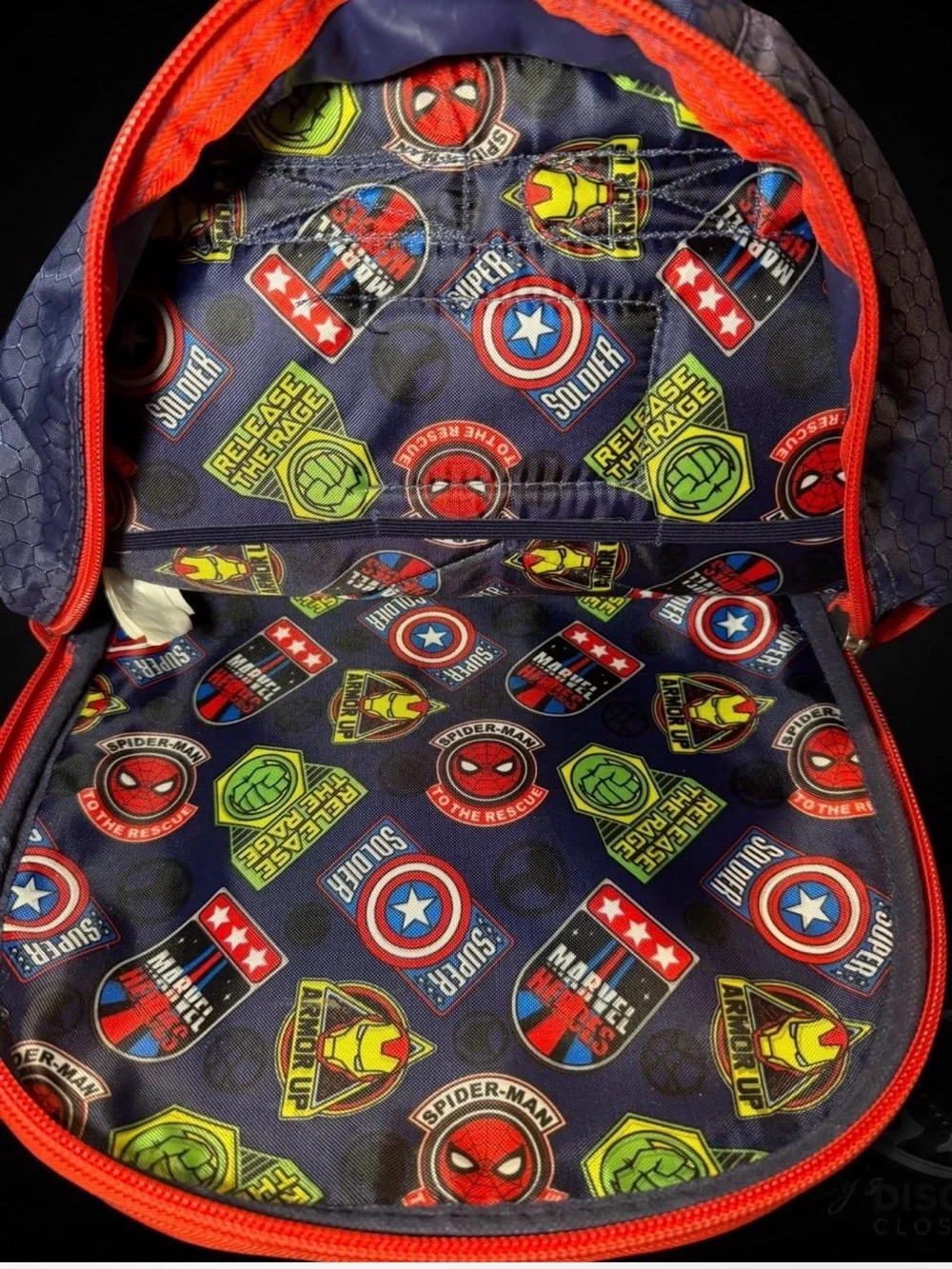 Marvel Kids Backpack in Red and Blue with Superhero Graphic
